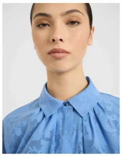 Marcs Pepe Jacquard Shirt in Pacific Blue