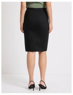 Marcs Phoebe Pencil Midi Skirt in Black