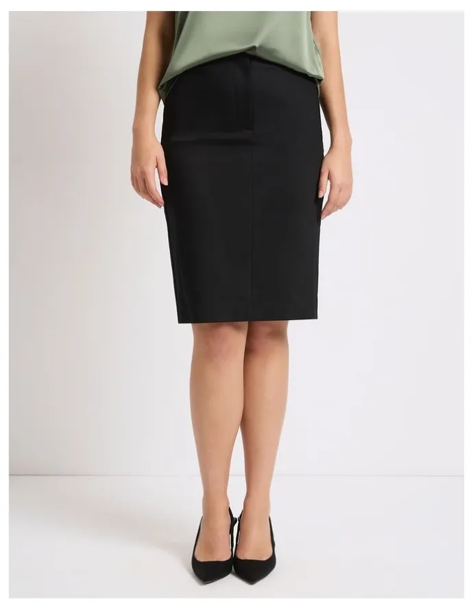 Marcs Phoebe Pencil Midi Skirt in Black