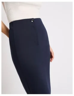 Marcs Phoebe Pencil Midi Skirt in Navy