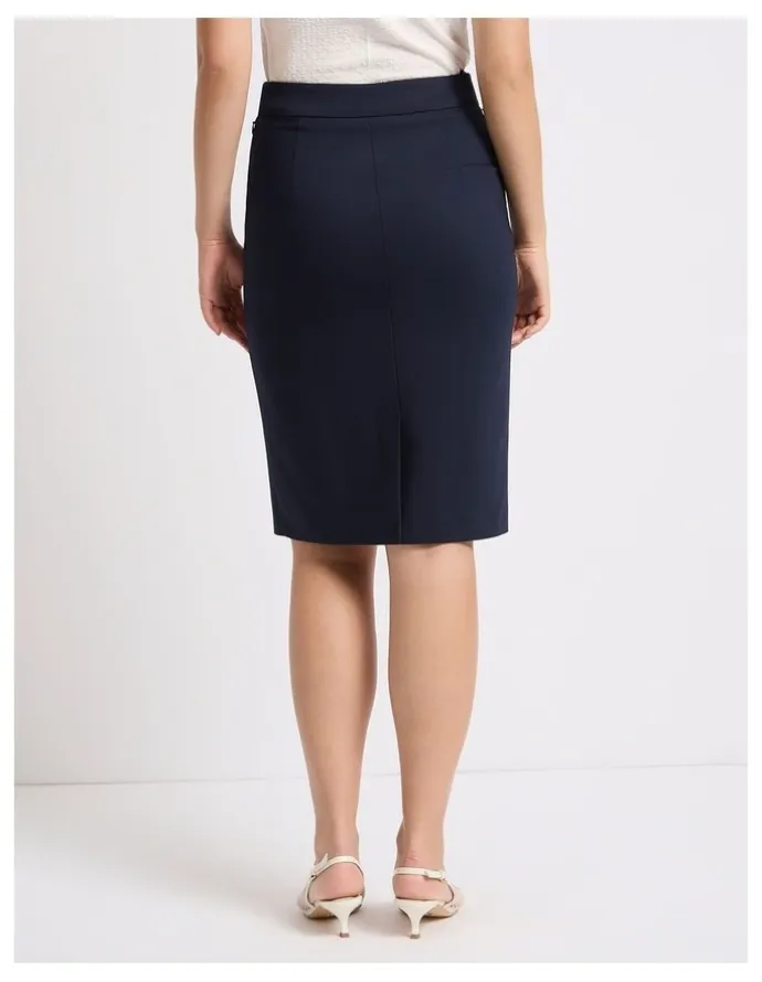 Marcs Phoebe Pencil Midi Skirt in Navy