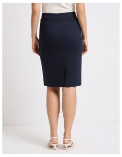 Marcs Phoebe Pencil Midi Skirt in Navy