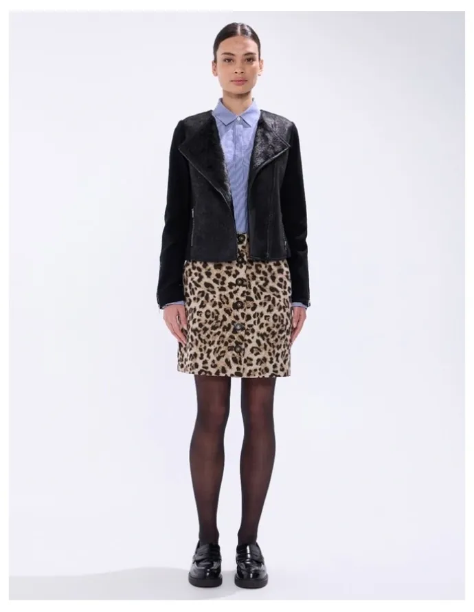 Marcs Piper Felted Wool Jacket in Black