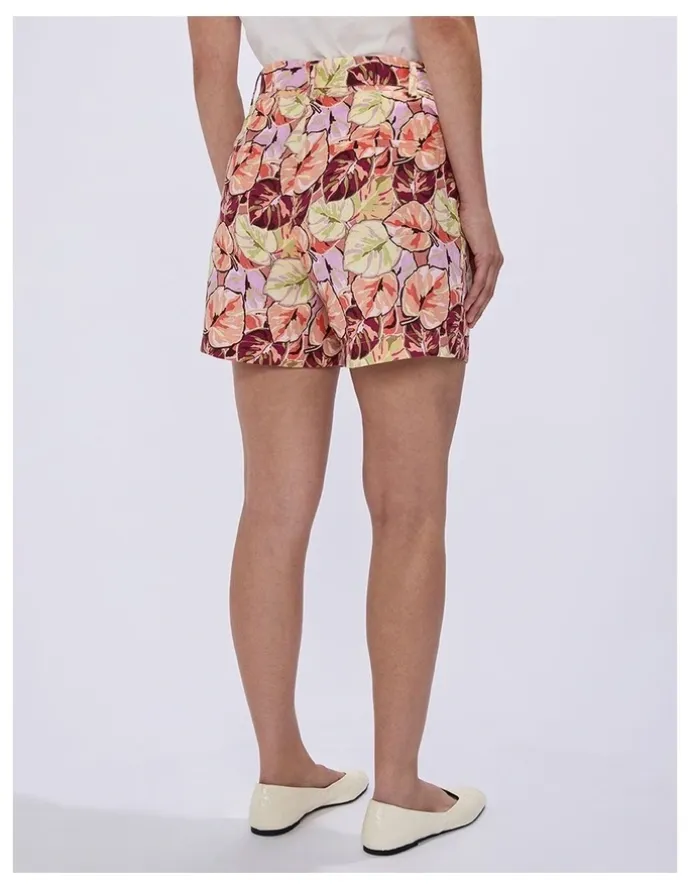 Marcs Plant Touch This Linen Short in Pink Multi