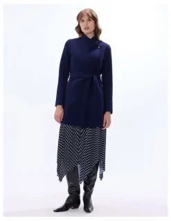 Marcs Ruby Felted Wool Coat in Midnight Marle