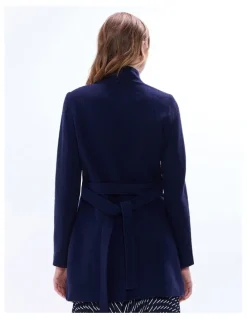 Marcs Ruby Felted Wool Coat in Midnight Marle