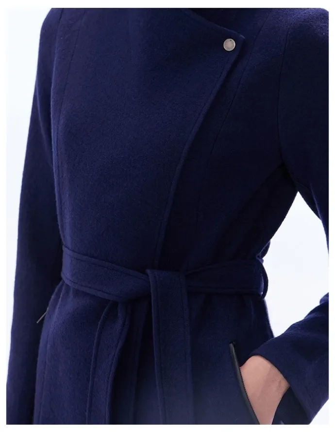Marcs Ruby Felted Wool Coat in Midnight Marle