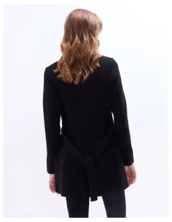 Marcs Ruby Felted Wool Coat in Black