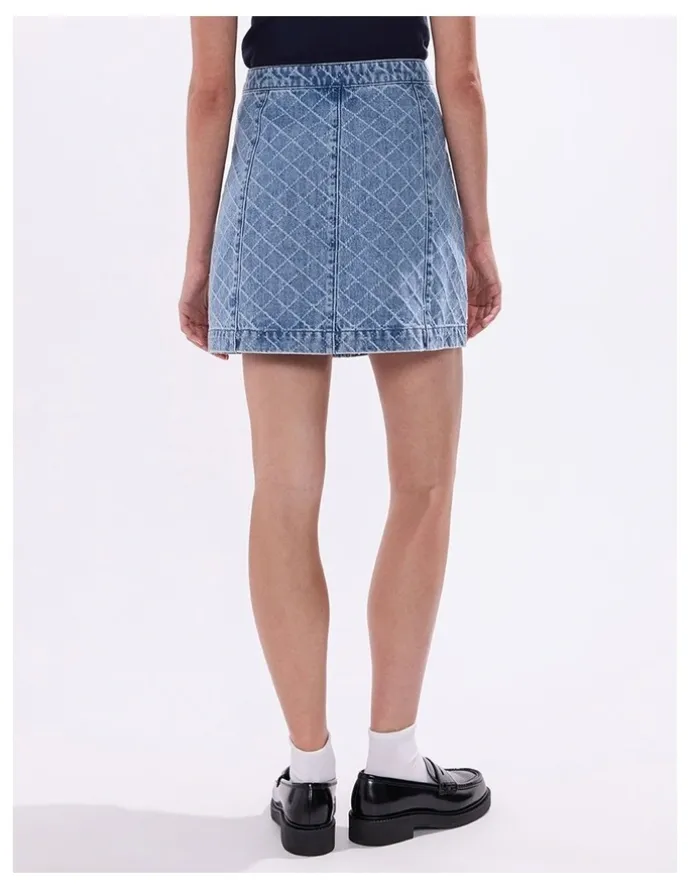 Marcs Sally Denim Mini Skirt in Light Blue