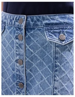 Marcs Sally Denim Mini Skirt in Light Blue