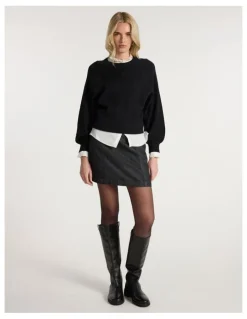 Marcs Sammie Cotton Cashmere Knit in Black