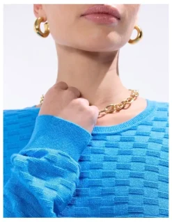 Marcs Siren Shimmer Knit in Bright Blue