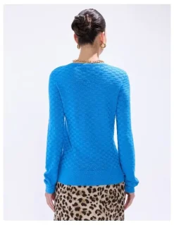 Marcs Siren Shimmer Knit in Bright Blue