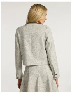 Marcs So Little Time Tweed Jacket in Ivory Multi