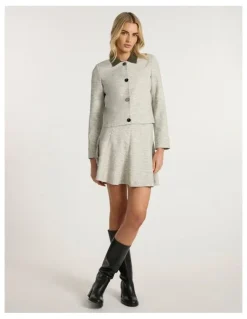Marcs So Little Time Tweed Jacket in Ivory Multi