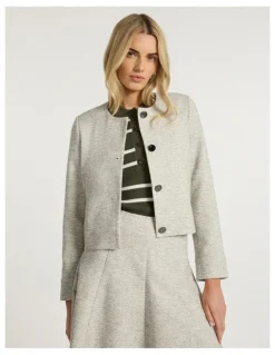 Marcs So Little Time Tweed Jacket in Ivory Multi