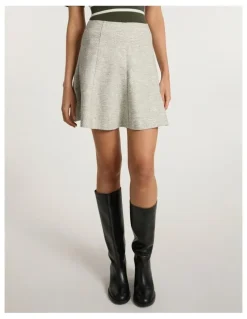 Marcs So Little Time Tweed Skirt in Ivory Multi