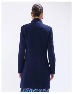 Marcs Sophie Felted Wool Coat in Moonlit Navy