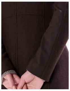 Marcs Sophie Felted Wool Coat in Espresso
