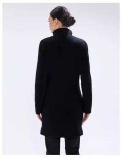 Marcs Sophie Felted Wool Coat in Black