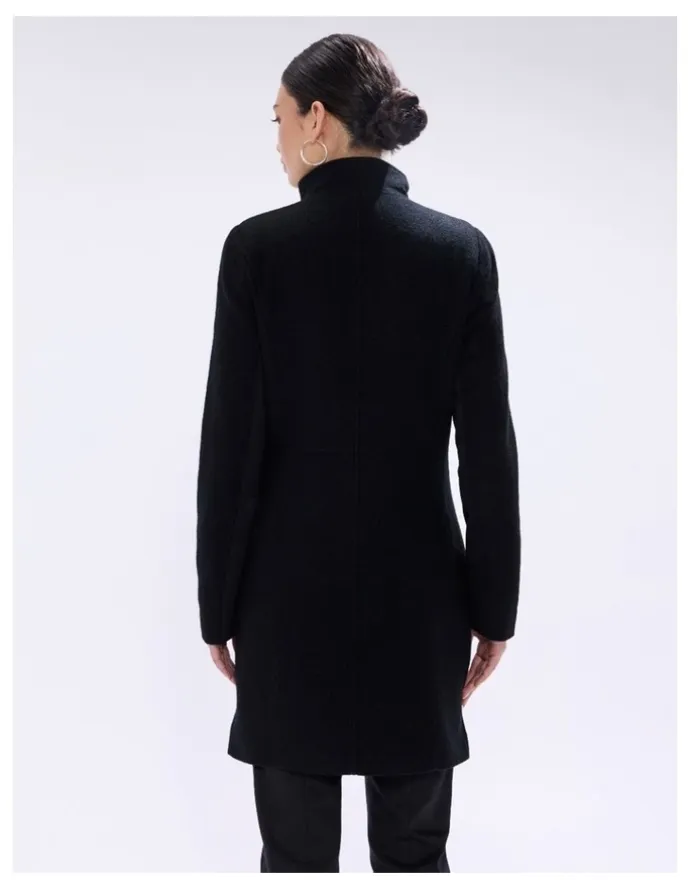 Marcs Sophie Felted Wool Coat in Black