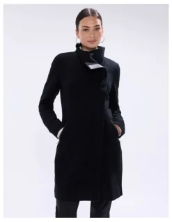 Marcs Sophie Felted Wool Coat in Black