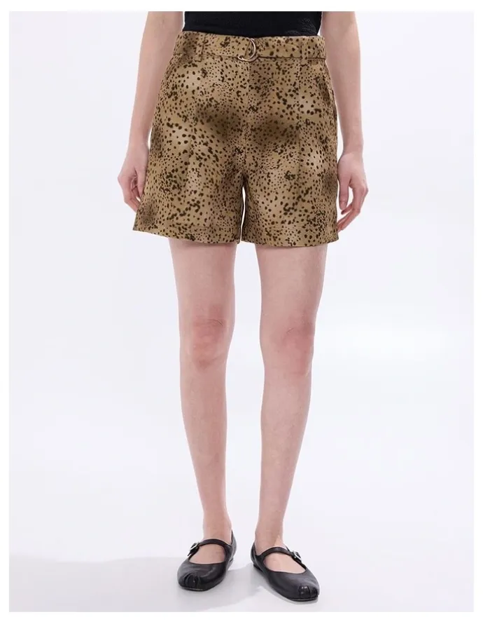 Marcs Spot To The Top Linen Short in Brown Multi