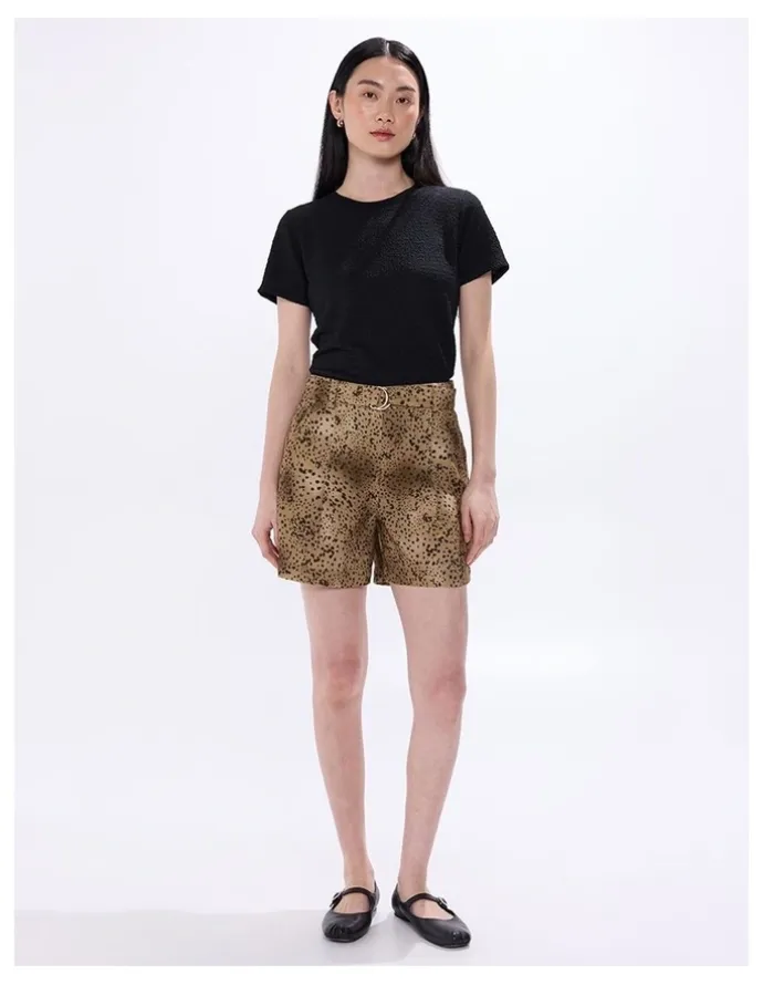 Marcs Spot To The Top Linen Short in Brown Multi