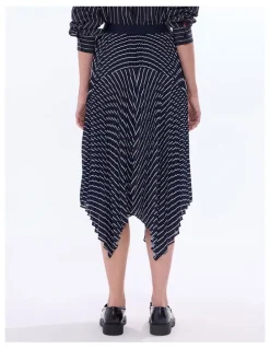 Marcs Starlight Stripe Skirt in Midnight Stripe