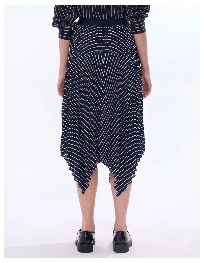 Marcs Starlight Stripe Skirt in Midnight Stripe