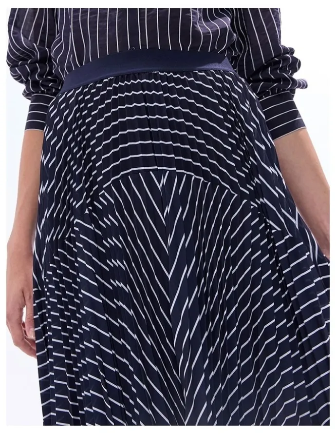 Marcs Starlight Stripe Skirt in Midnight Stripe