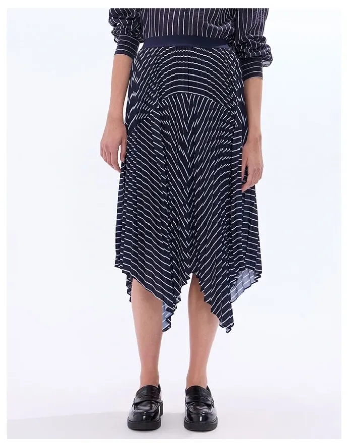 Marcs Starlight Stripe Skirt in Midnight Stripe