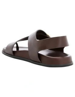 Marcs Talbot Leather Sandals in Chocolate