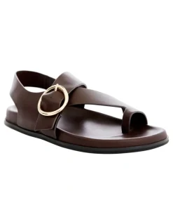 Marcs Talbot Leather Sandals in Chocolate