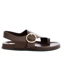 Marcs Talbot Leather Sandals in Chocolate