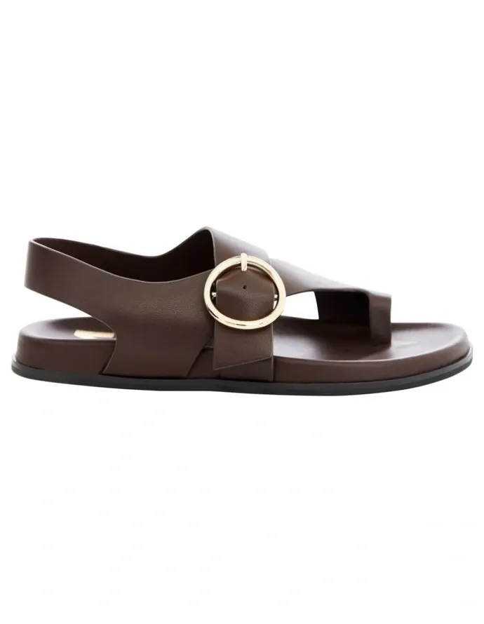 Marcs Talbot Leather Sandals in Chocolate