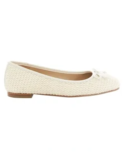 Marcs Tandem Ballet Flats in Ivory Raffia