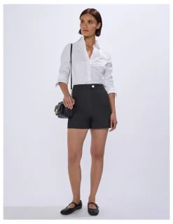 Marcs Tate Smart Denim Short in Washed Black