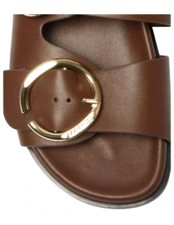 Marcs Tone Leather Sandals in Chocolate