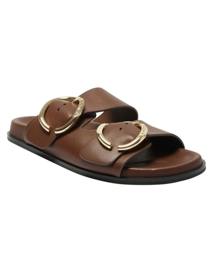 Marcs Tone Leather Sandals in Chocolate