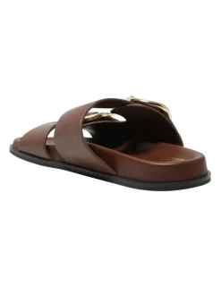 Marcs Tone Leather Sandals in Chocolate