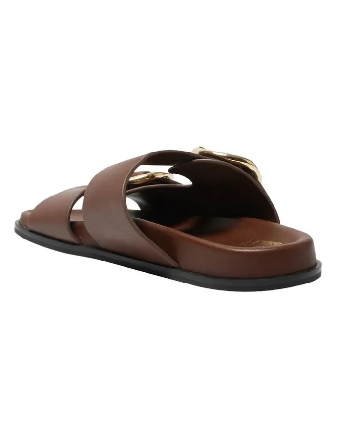 Marcs Tone Leather Sandals in Chocolate