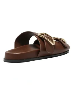 Marcs Tone Leather Sandals in Chocolate