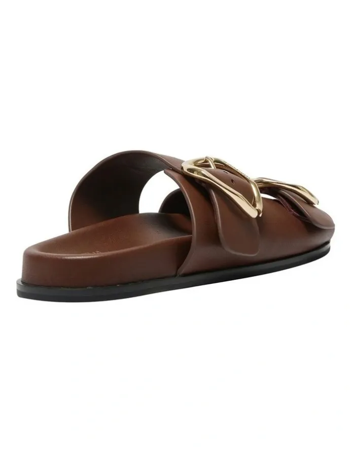 Marcs Tone Leather Sandals in Chocolate