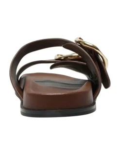 Marcs Tone Leather Sandals in Chocolate