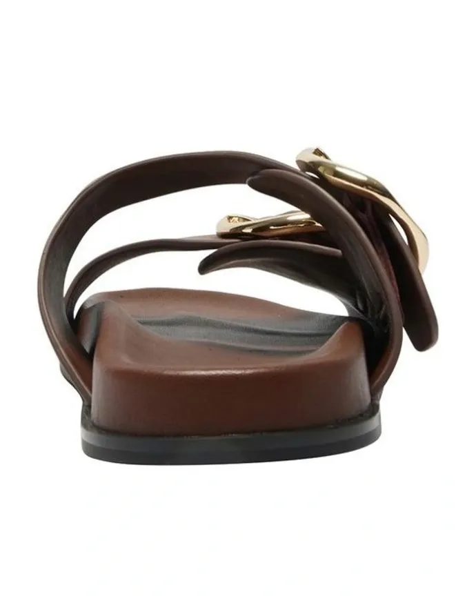 Marcs Tone Leather Sandals in Chocolate