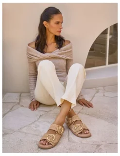 Marcs Tone Sandals in Natural Raffia