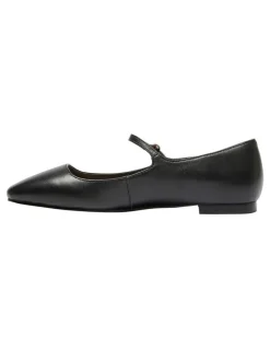 Marcs Tottie Flat Shoes in Black Leather