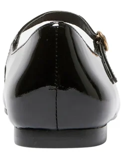 Marcs Tottie Flat Shoes in Black Patent Leather