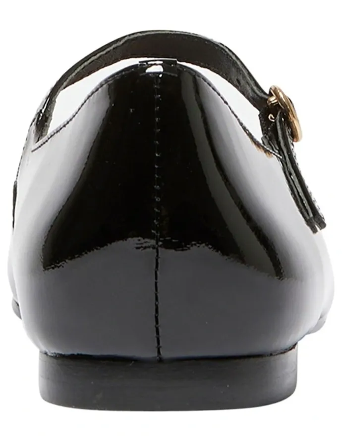 Marcs Tottie Flat Shoes in Black Patent Leather